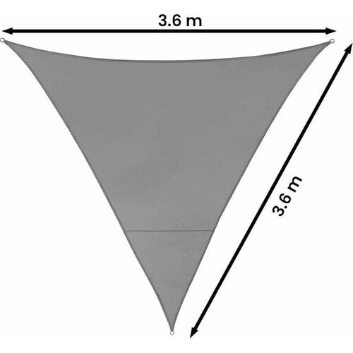 Tweedekans Feel Home - Schaduwdoek - Zonwering - Driehoek - 3.6 m - Donkergrijs Tweedehands