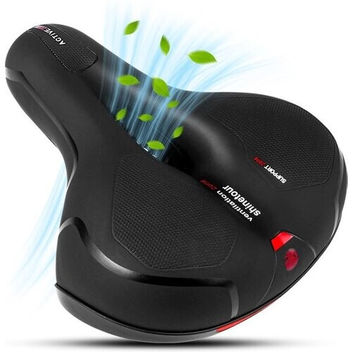 Tweedekans Fietszadel Unisex - Ergonomisch - Met vering - Zadel fiets - Gelzadel - Racefiet - Mountainbike - Dames - Zadel - Accessoires - Rokzadel dames - Fietshouders - Zadelstrop - Zwart - Proskill Tweedehands