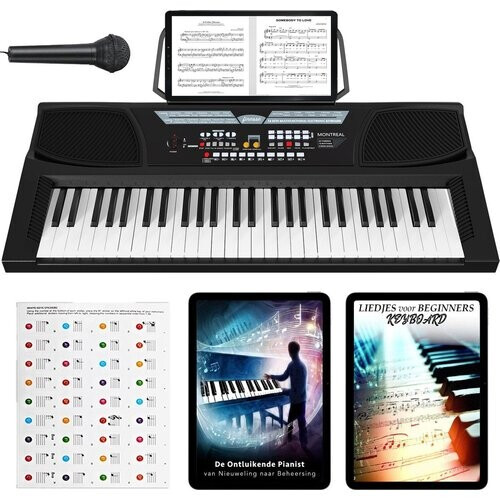 Tweedekans Finesse Keyboard Piano - 54 Toetsen - Pianostickers - Elektrische Piano - Digitale Piano - Kind - Volwassenen Tweedehands