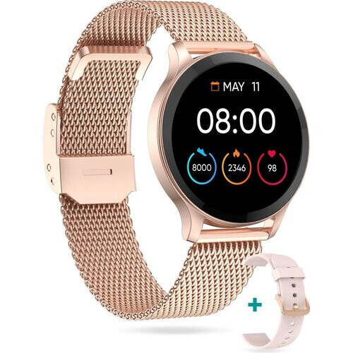 Tweedekans FITAGE Sporthorloge - Smartwatch - Stappenteller Horloge- Smartwatches - Activity Tracker - GPS - Dames en Heren - Roze Tweedehands