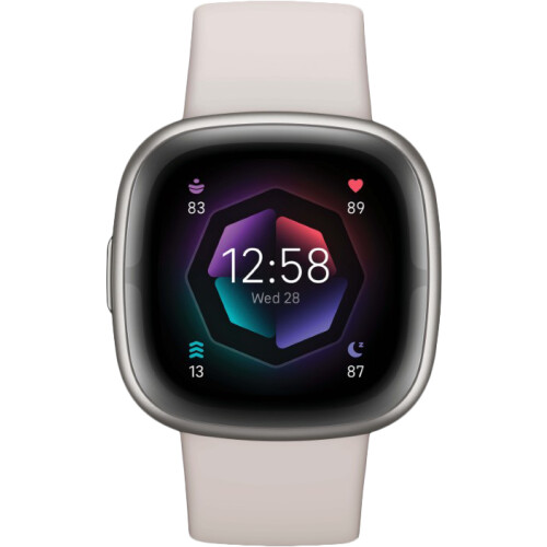 Tweedekans Fitbit Sense 2 Zilver/Wit Tweedehands