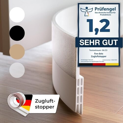 Tweedekans five Dots Tochtstrip met Plakrand - silicone pure white - 1 Stuk Tweedehands