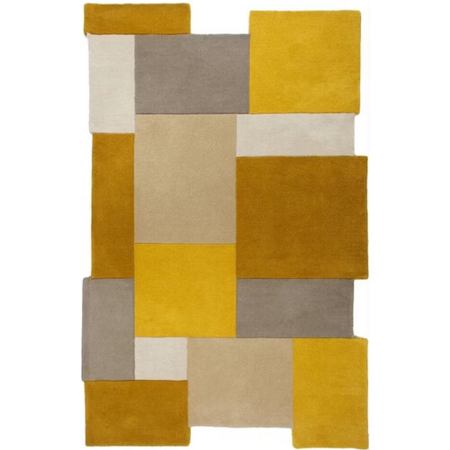 Tweedekans Flair Rugs Collage Wol Vloerkleed 200 x 290 cm – Ochre Tweedehands