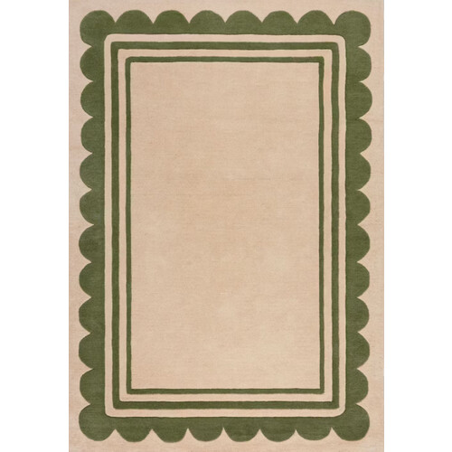 Tweedekans Flair Rugs Lois Groen Wollen Vloerkleed – 160 x 230 cm Tweedehands