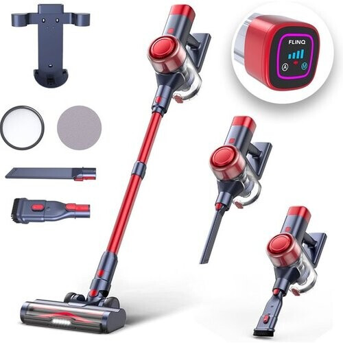 Tweedekans FlinQ Vacuum Cleaner V12 Pro - Steelstofzuiger Draadloos - Stofzuiger zonder Zak - Met Duurzame Accu - Snoerloos en geschikt als Kruimeldief Tweedehands