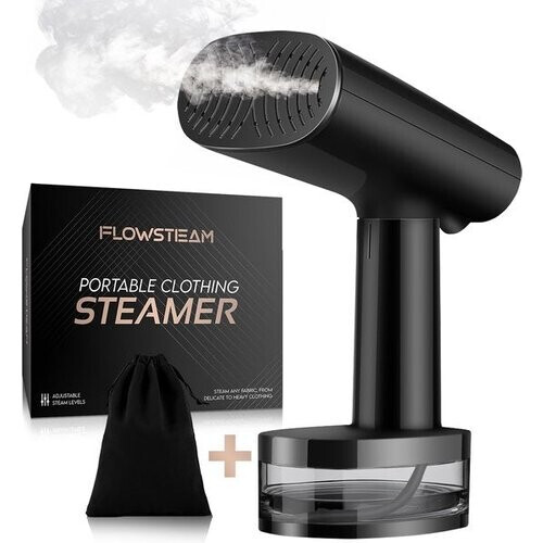 Tweedekans FLOWSTEAM® Luxe Kledingstomer - Handstomer - Stoomapparaat Kleding - Matte Black Edition - Inclusief Opbergzakje Tweedehands