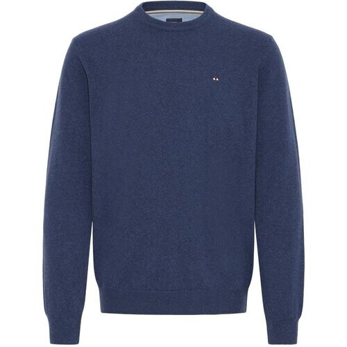 Tweedekans Fq1924 Fqhamilton Gebreide Trui Heren XL Dark Denim Melange Tweedehands