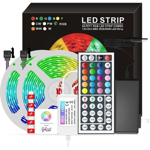Tweedekans Fuegobird Brightness Ledstrip - 10 Meter - RGB 300LED Waterdicht type - grote lampkralen - hoge helderheid- IP65 - Color Ambiance - incl afstandbediening Tweedehands