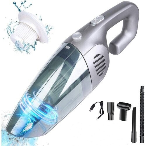 Tweedekans Fuegobird Kruimelzuiger snoerloos - Handstofzuiger met kruimeldieven Filter Longlife kruimelzuigers - kruimelzuiger Snoerloos -4 opzetstukken grijs Tweedehands