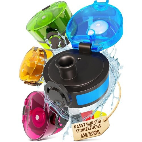 Tweedekans Funkelfuchs® - Vervangingsdeksel voor drinkfles 500ml (Blauw) - Alleen geschikt voor Funkelfuchs drinkflessen Tweedehands