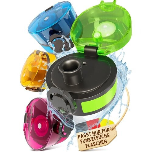 Tweedekans Funkelfuchs® - Vervangingsdeksel voor drinkfles 500ml (groen) - Alleen geschikt voor Funkelfuchs drinkflessen Tweedehands