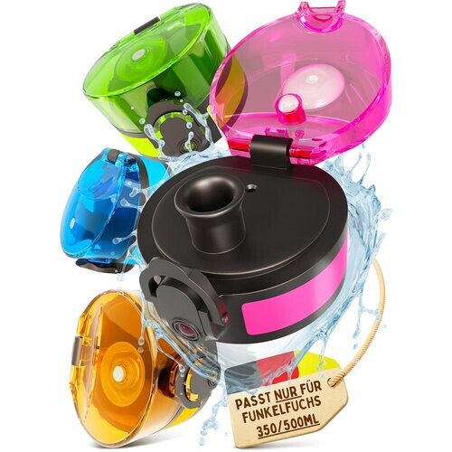 Tweedekans Funkelfuchs® Vervangingsdeksel voor drinkfles 500ml (Roze) - Alleen geschikt voor Funkelfuchs drinkflessen Tweedehands