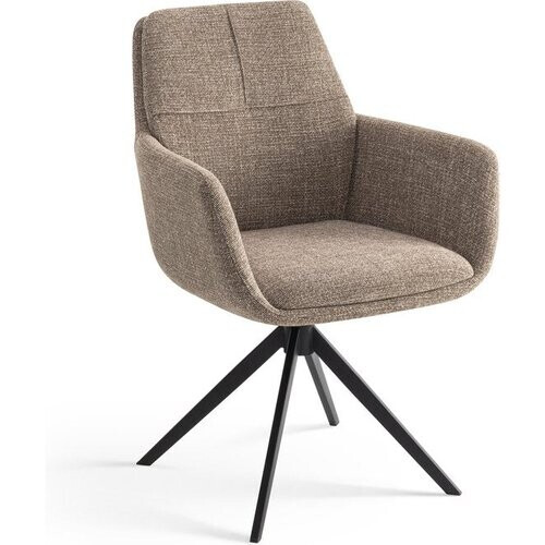 Tweedekans Furnihaus Draaibare Eetkamerstoel Milou met armleuning Taupe Tweedehands