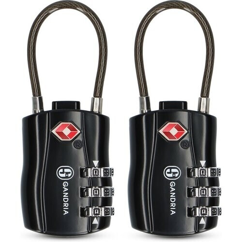 Tweedekans Gandria Hangslot voor op Reis - TSA Slot - Reisslot 2 Stuks - Cijferslot met 3 Cijfers - Kofferslot 3 Cijferig - Zinc Alloy Staal Tweedehands