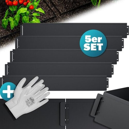 Tweedekans Gardebruk Borderrand – 5m 100x14cm Gegalvaniseerd Staal – Zwart Tweedehands