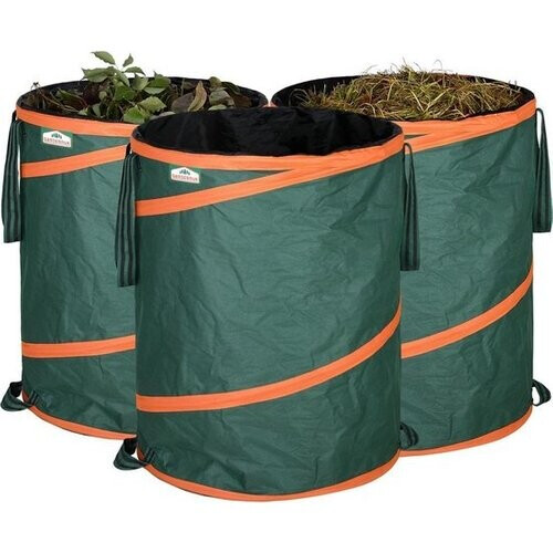 Tweedekans Gardebruk Popup tuinzak Set van 3 groene 85 liter per stuk Tweedehands
