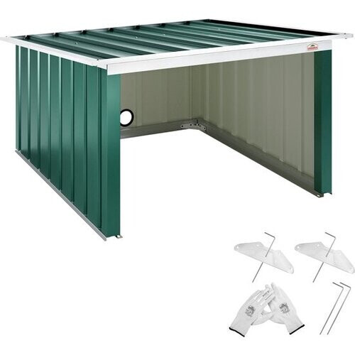 Tweedekans Gardebruk Robotmaaier Garage - Platdak Metaal 89x90x54cm - Groen Tweedehands