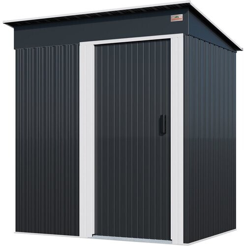 Tweedekans Gardebruk Tuinhuisje - Metaal - Antraciet 181x162x86cm Tweedehands