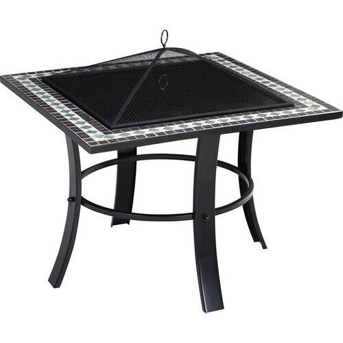 Tweedekans Gardebruk Vuurkorf Mozaïek Runedak – Incl. Vuurrooster & Pook – Zwart Tweedehands