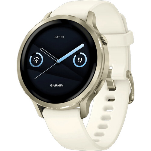 Tweedekans Garmin Venu 4 Goud/Beige 41 mm Tweedehands