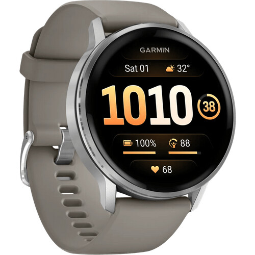 Tweedekans Garmin Venu 4 Zilver/Grijs 45 mm Tweedehands