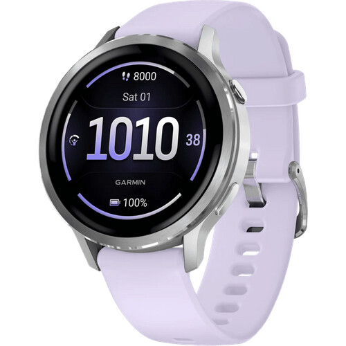 Tweedekans Garmin Venu 4 Zilver/Paars 41 mm Tweedehands