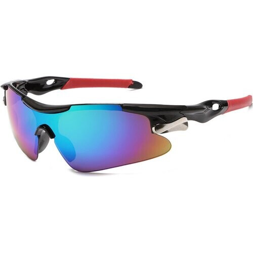 Tweedekans Garpex® Fietsbril - Sportbril - Zonnebril - Racefiets - Mountainbike - Motor - Zwart Frame Groene Lens Tweedehands