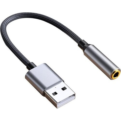 Tweedekans Garpex® USB-A Naar 3.5 mm AUX Audio-Adapter - Externe USB (3D) Geluidskaart - Geluidskaart - USB 5.1 Tweedehands