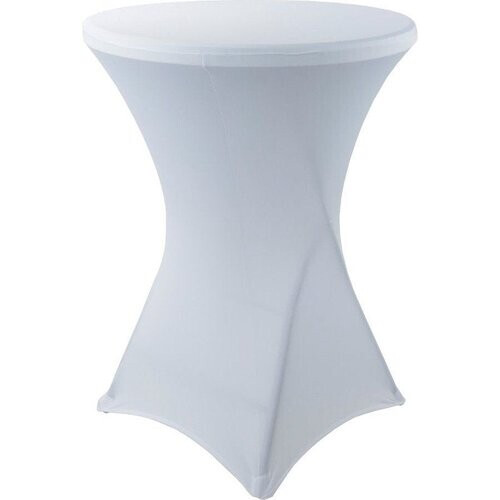 Tweedekans Statafelhoes & Statafelrok – 80 x 110 cm – Wit Polyester – Rekbaar Stretch Materiaal – Voor Cocktailtafel & Evenementen – Luxe Uitstraling & Wasbaar Tweedehands