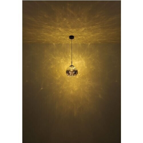 Tweedekans Globo - hanglamp - FIREFLY - zwart - glas - Ø 30cm - LED - 15642 Tweedehands