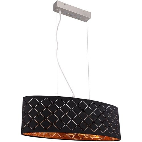 Tweedekans Globo - hanglamp - Gunther - zwart - metaal - grote eettafellamp - LED_E27 - 15229H2LMDS Tweedehands