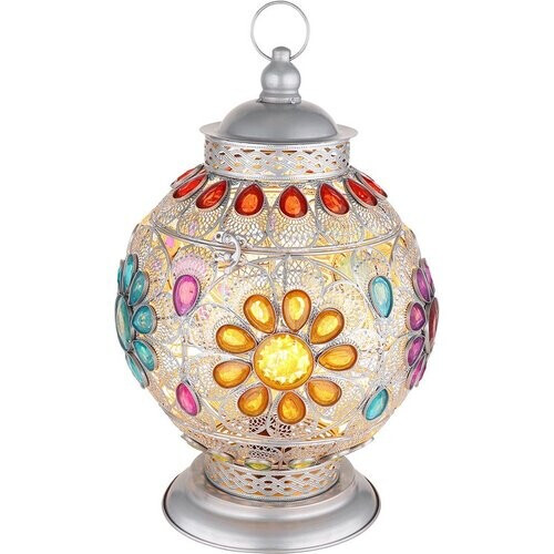 Tweedekans Globo tafellamp Gelasius - zilver - metaal - 27 cm - E27 fitting - 15658T Tweedehands