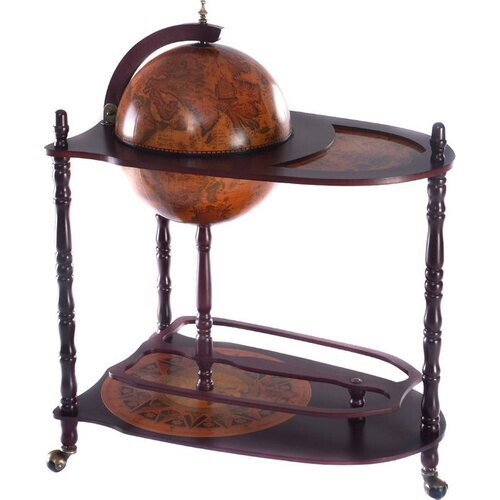 Tweedekans Globusable Wereldbol Wijnrek – Minibar & Flessenrek – Huishoudelijk – 70 x 45 x 88 cm Tweedehands