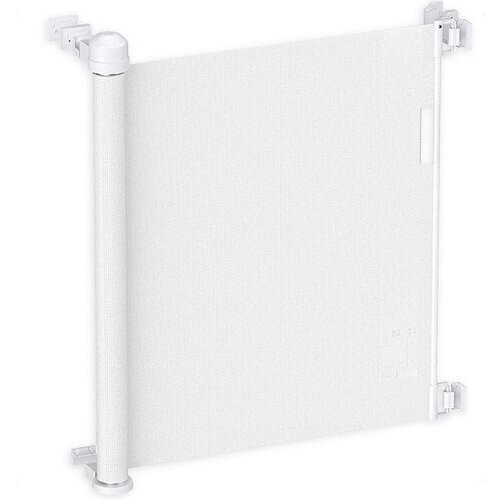 Tweedekans Goliving Oprolbaar Traphekje - Veiligheidshekje - Kinderhekje - Push & Turn - 10 tot 150 cm Breed - Aluminium frame - Mesh - Wit Tweedehands