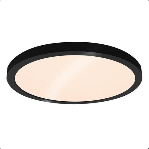 Tweedekans Goliving Plafondlamp – Plafonniere – Led – Extra Dun – 3 lichtkleuren– Slaapkamer – Badkamer – Woonkamer – Ø 23cm – Zwart Tweedehands