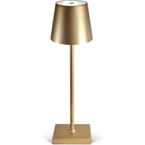 Tweedekans Goliving Tafellamp Oplaadbaar – Draadloos en dimbaar – Moderne touch lamp – Nachtlamp Slaapkamer – 38 cm – Goud Tweedehands