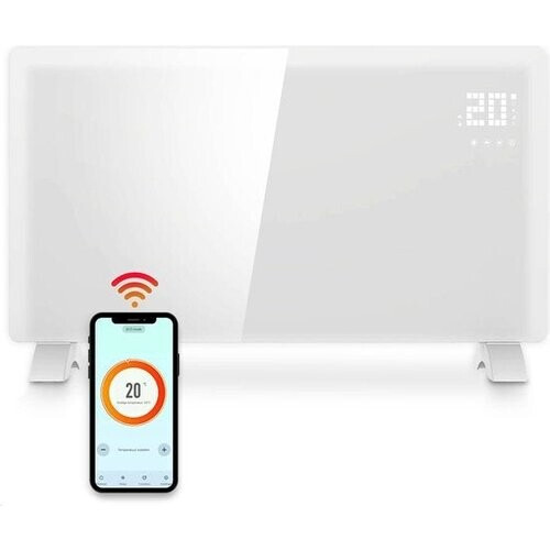 Tweedekans Gologi Elektrische Kachel - Verwarming elektrisch - Convectorkachel met thermostaat - Werkt via App en touch bediening - Tot 25m2 - 2000W Heater - Wit Tweedehands