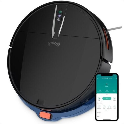 Tweedekans Gologi robotstofzuiger met dweilfunctie - Automatisch - Met Laadstation - Draadloze Robot Stofzuiger - 45DB - Zwart
