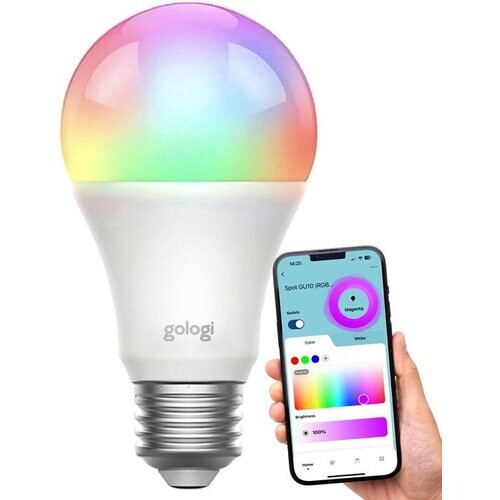 Tweedekans Gologi Slimme e27 bulb lamp - Smart led verlichting - Dimbaar - Wifi - 16M kleuren - RGB Tweedehands