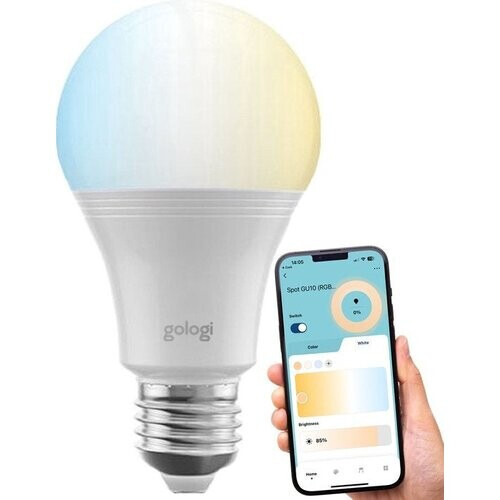 Tweedekans Gologi Slimme e27 led lamp - Smart bulb verlichting - Dimbaar - Wifi - Warm Wit Licht - CCT Tweedehands