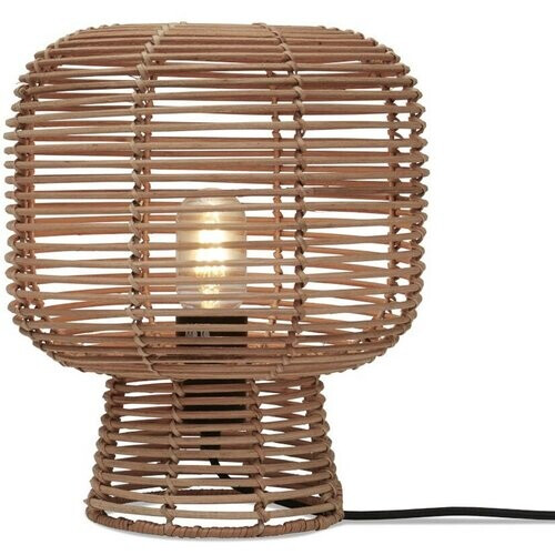 Tweedekans Good & Mojo Tanami tafellamp van rotan – naturel – 30 cm hoog – Ø 27 cm Tweedehands
