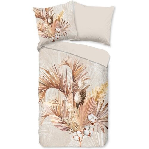Tweedekans Good Morning Dekbedovertrek "droogboeket" - Zand - (155x220 cm) - Katoen Flanel Tweedehands
