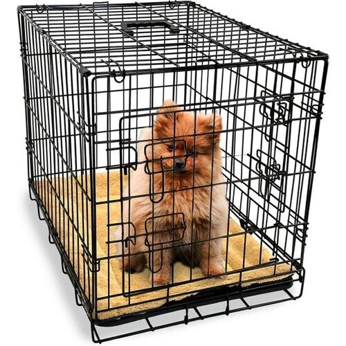Tweedekans Gopets Hondenbench Opvouwbaar S – Bench – Voor Honden – Incl. Hondenkussen – 2 Deuren – 61 x 43 x 48 cm Tweedehands