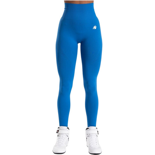 Tweedekans Gorilla Wear Olivia Seamless Leggings – S/M – Blauw – Hoog Getailleerd & Squat-proof Tweedehands
