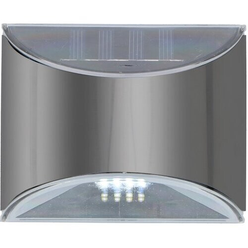 Tweedekans Grundig Buitenverlichting - Wandlamp - Op Zonne-Energie - 4x LED - Aan- en Uitknop - RVS Tweedehands