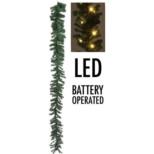 Tweedekans Guirlande - 35 LEDs - timerfunctie - op batterijen - warm wit - 270 cm Tweedehands