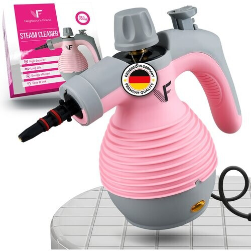 Tweedekans Hand stoomreiniger - Stoomregeling - Inclusief 10 accessoires - 350 ml tank - Roze Tweedehands