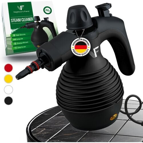 Tweedekans Handstoomreiniger - Stoomregeling - Inclusief 10 accessoires - 350 ml tank - Zwart Tweedehands