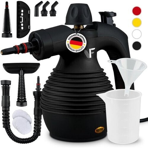 Tweedekans Handstoomreiniger - Stoomregeling - Inclusief 10 accessoires - 350 ml tank - Zwart Tweedehands