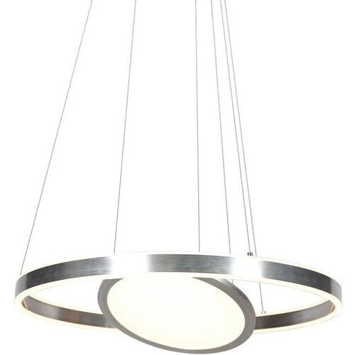 Tweedekans Hanglamp Ringlux 3514ST Staal 60cm Hoogteverstelbaar - Steinhauer Moderne Verlichting voor Binnen Tweedehands